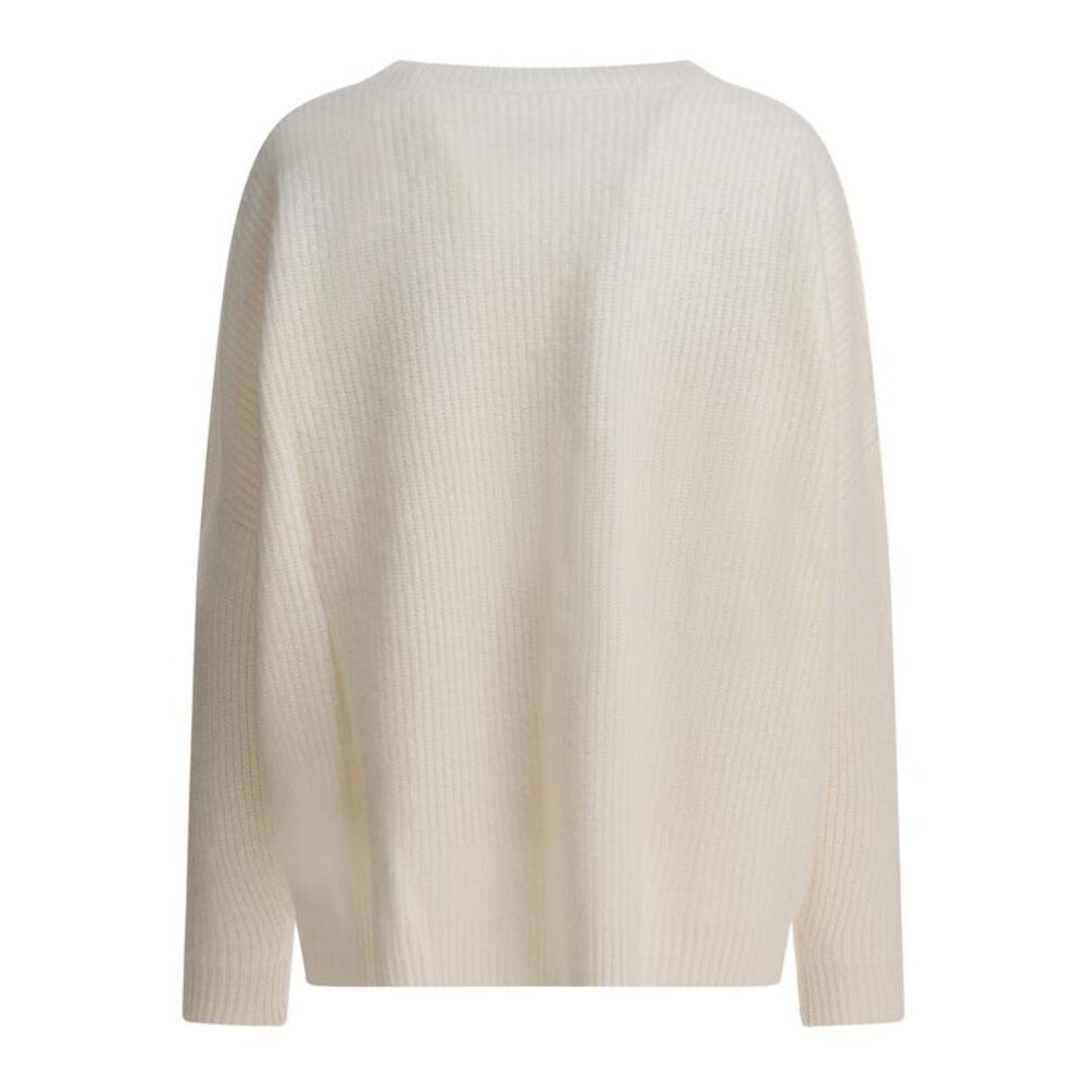 MAX & MOI Cashmere Blend Crew Neck Sweater Women WHITE Sweaters & Knitwear